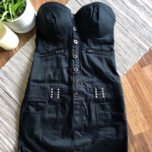 ✨Guess Jeans Strapless Black Corset Mini Dress XS✨